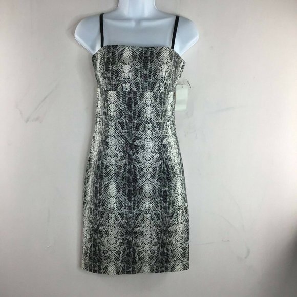 Necessary Objects Womens Mini Dress White Black M - Picture 1 of 9